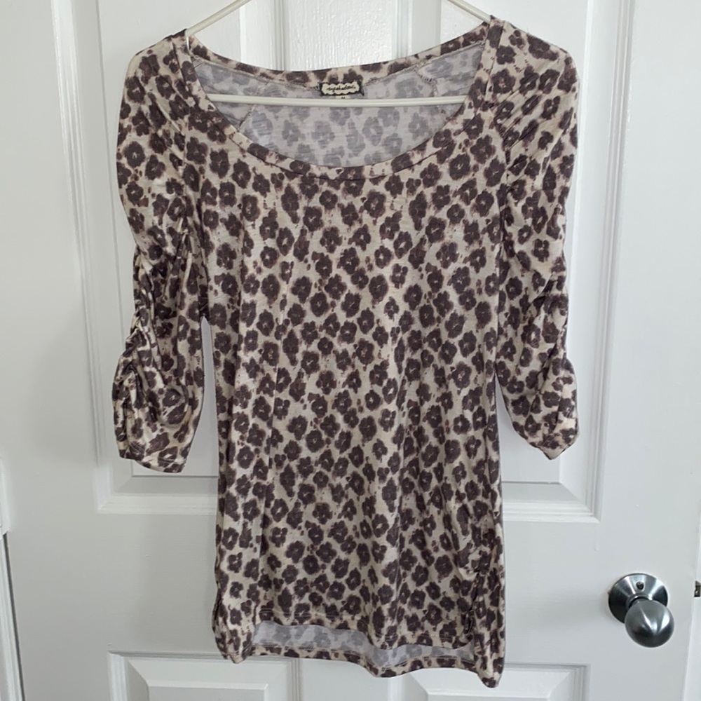 Eyeshadow Floral/Cheetah Print Top